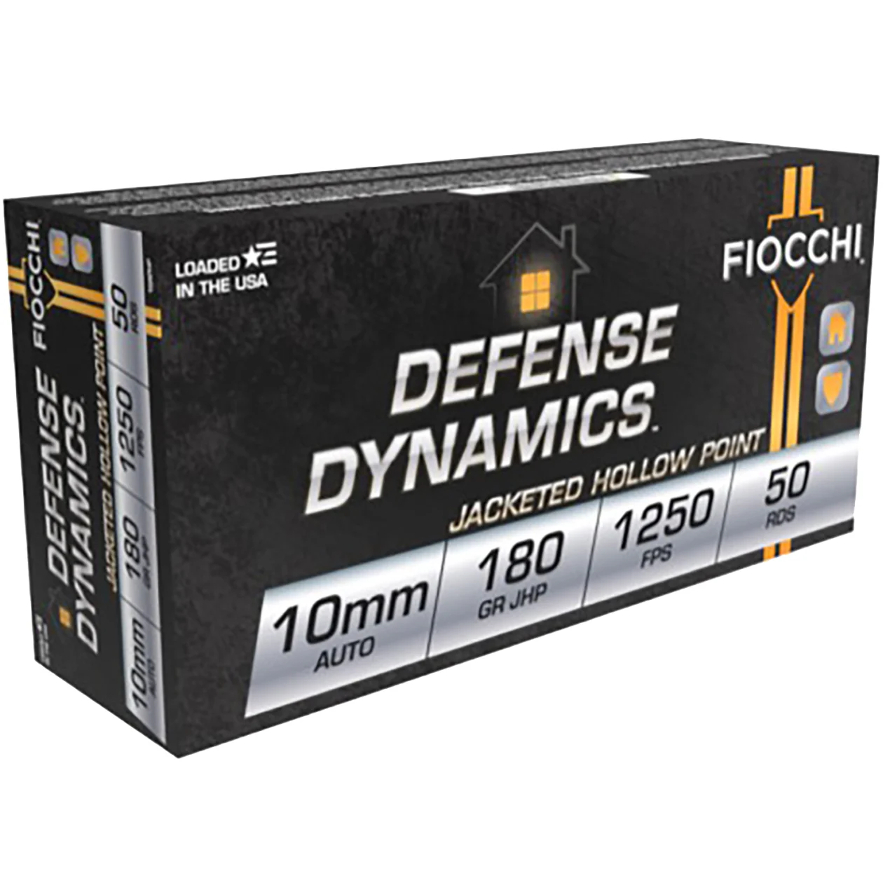 Fiocchi Defense Dynamics 10mm Auto 180 Grain JHP